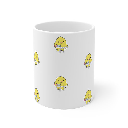 White Belt Chicken Mug