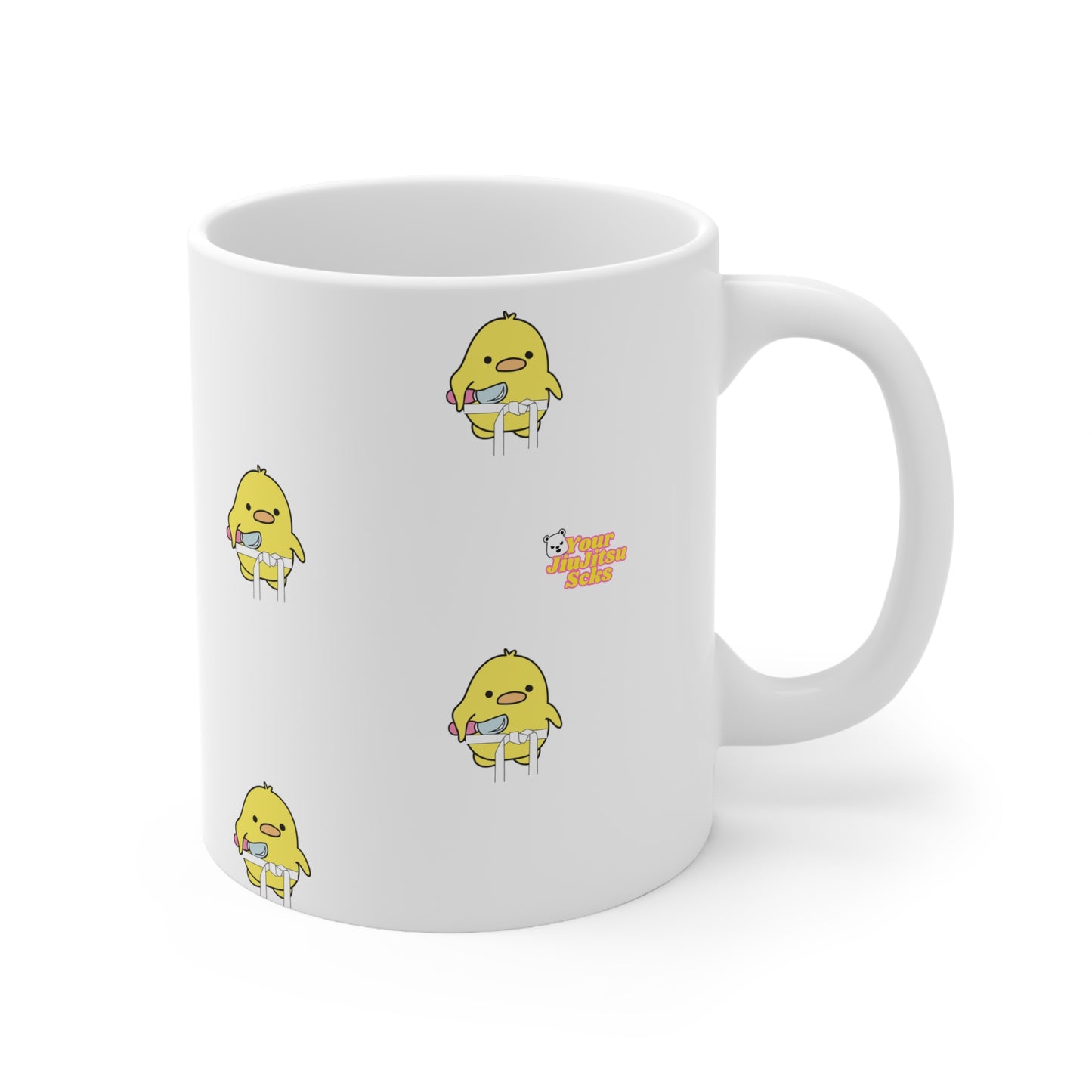 White Belt Chicken Mug