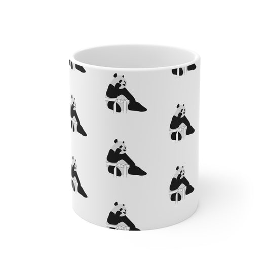 White Belt Panda Mug